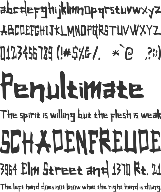 Halloween font preview