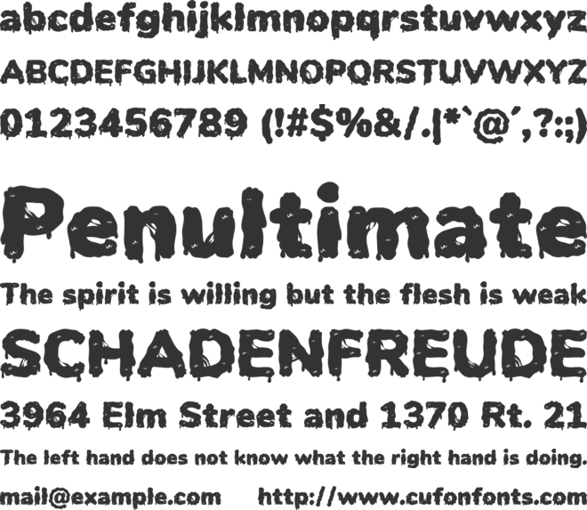 Halloween Nightmare font preview