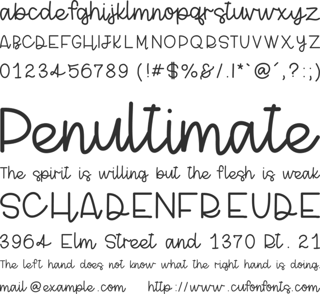 PosterChild font preview