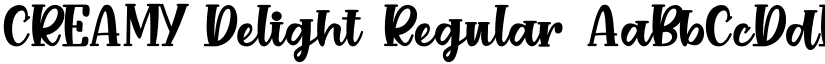 CREAMY Delight Regular font