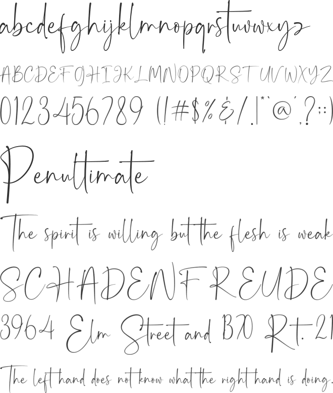 Mirallove Restimond font preview