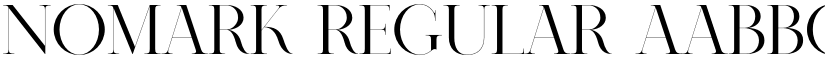 Nomark Regular font