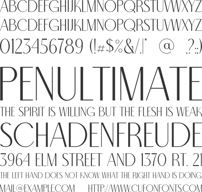 North Carossela font preview