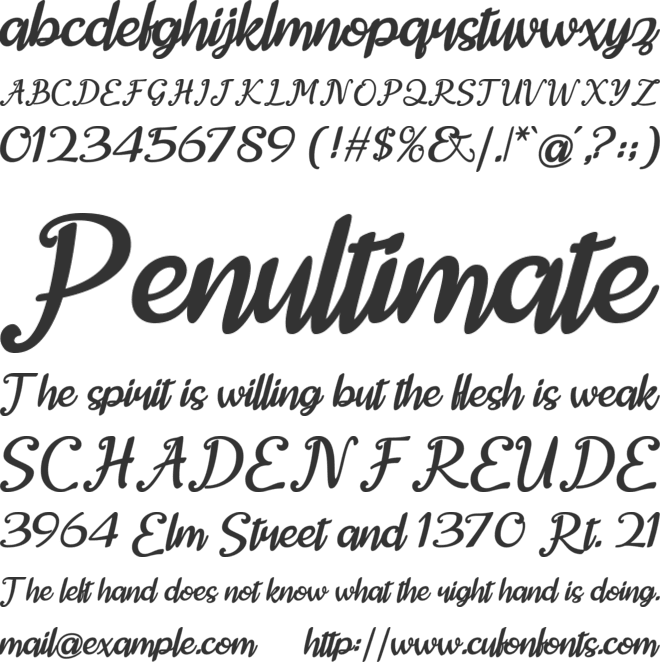 Agartha font preview