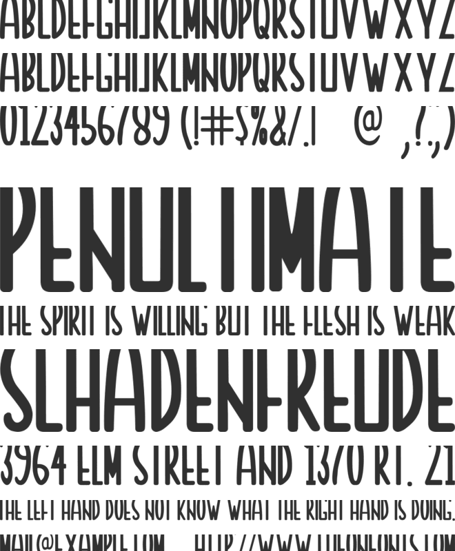 MOCCACHINO font preview