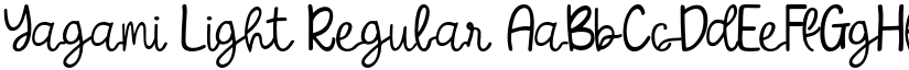 Yagami Light Regular font