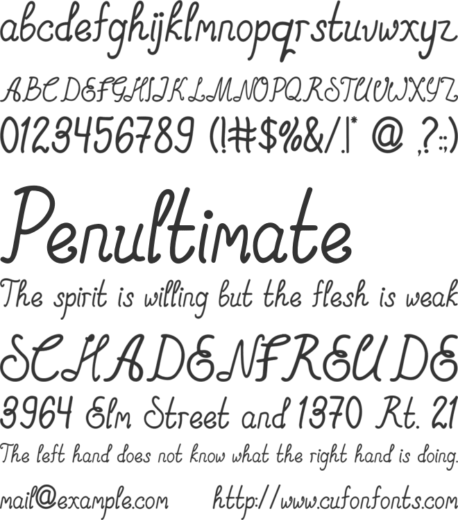 Akagami font preview