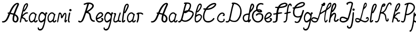 Akagami Regular font