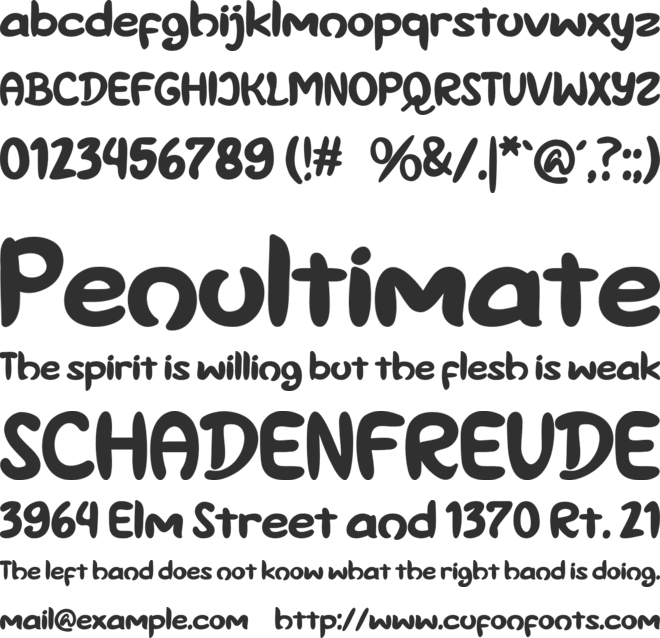 Lazy Repairedhos font preview