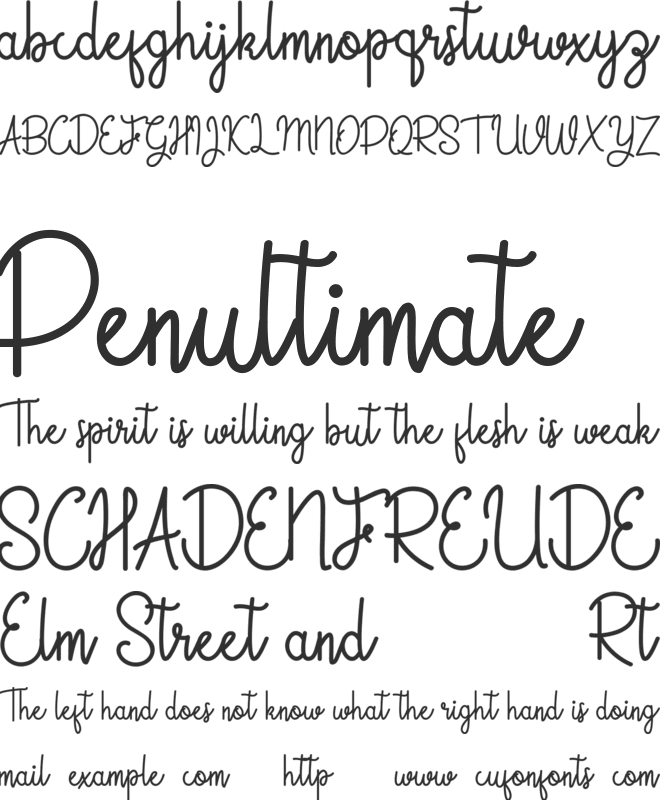 Guinevere font preview