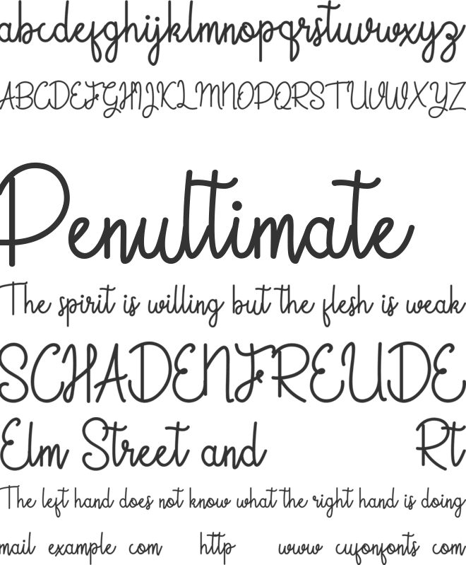 Guinevere font preview