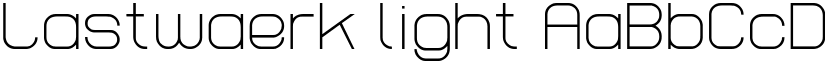 Lastwaerk light font