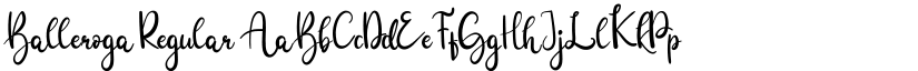 Balleroga Regular font