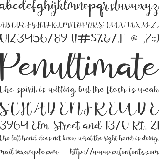 Purple Queen font preview