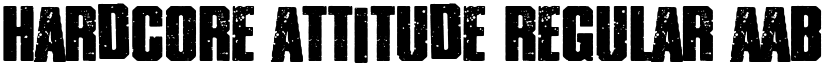 HARDCORE ATTITUDE Regular font