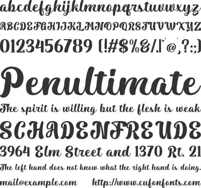 Pilopy font preview
