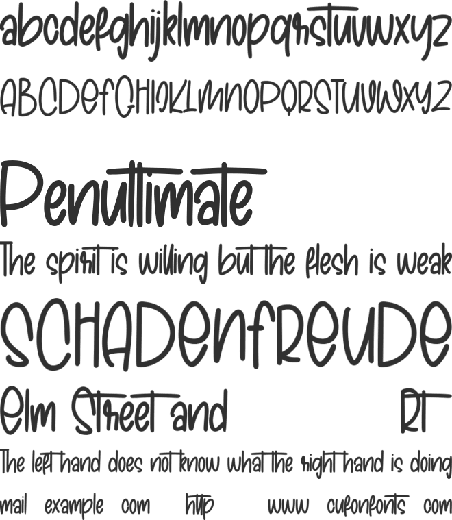 The Carbs Free font preview