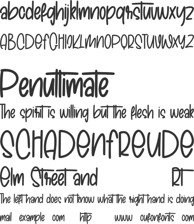 The Carbs Free font preview