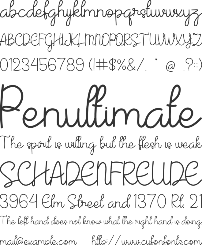 Raloria font preview