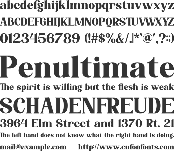 Fredella font preview