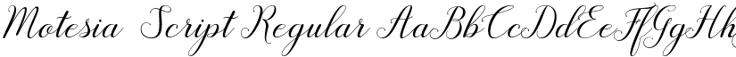 Motesia Script Regular font