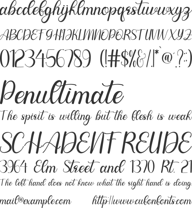 symphonys font preview