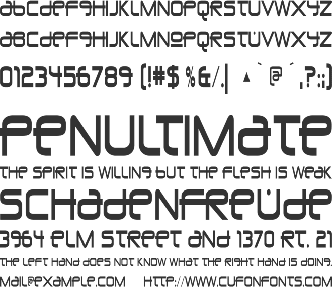 Union City Blue font preview
