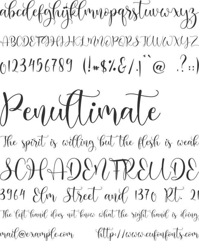 Melisha font preview