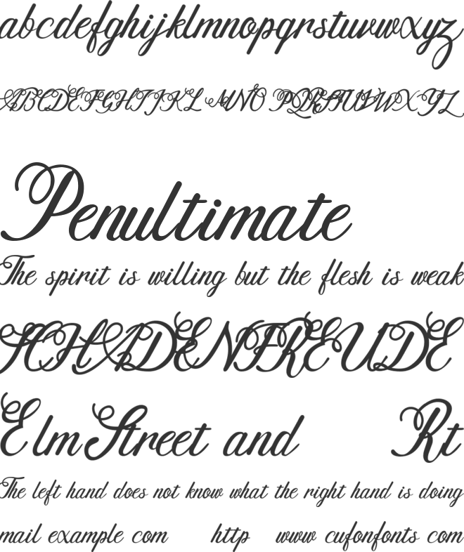 Dellancy font preview
