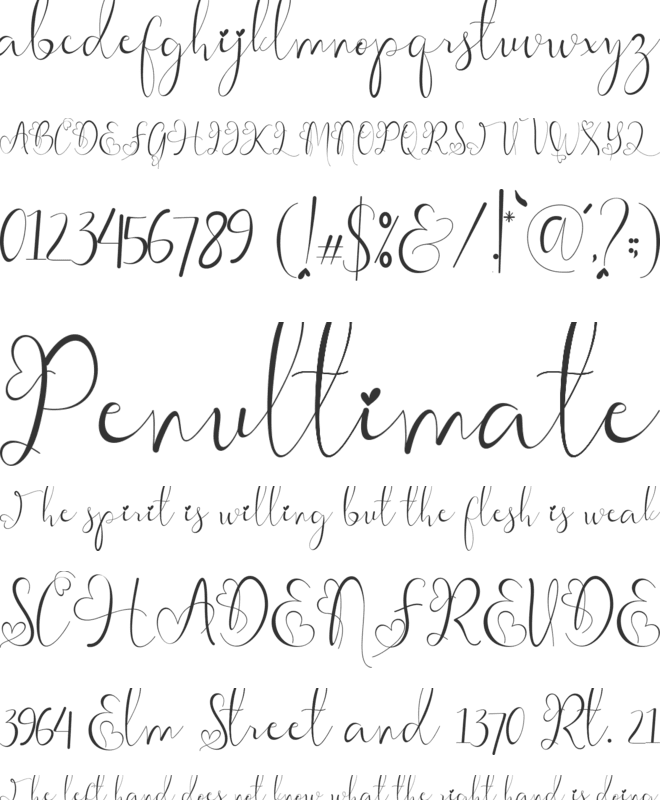 Adellia font preview