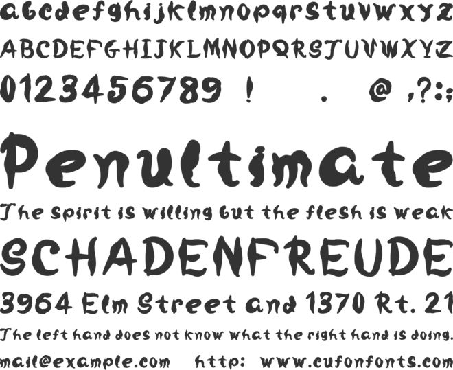 Clay Made font preview