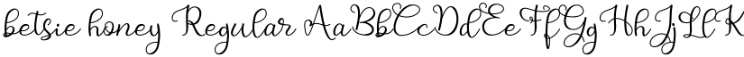 betsie honey Regular font