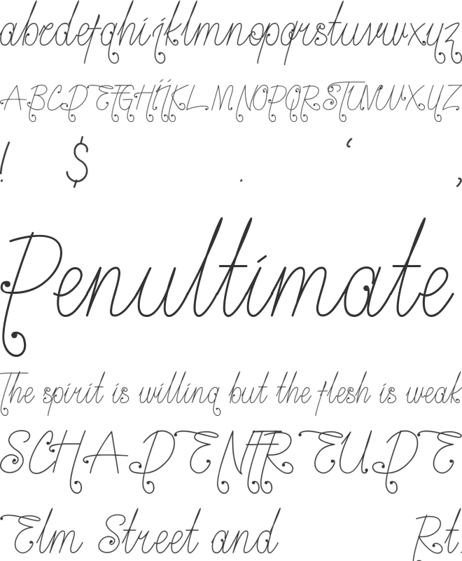 Hugheiliga font preview