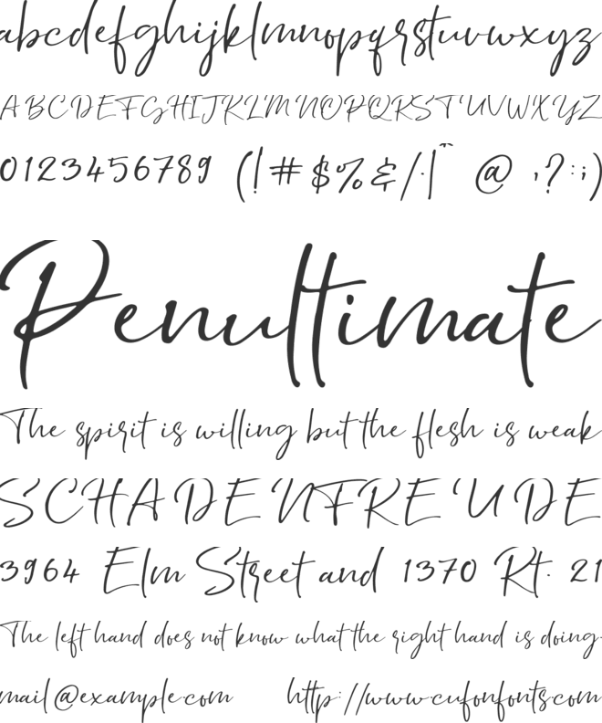Southnis font preview
