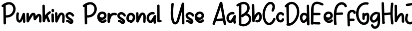 Pumkins Personal Use font