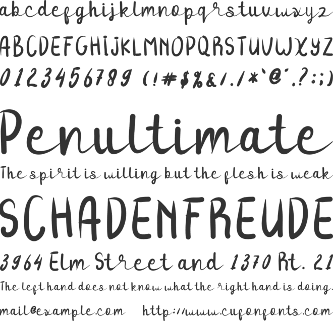 Tuesday Blink font preview