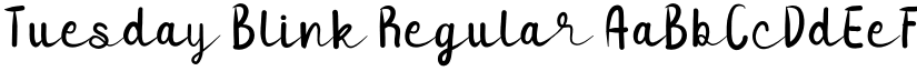Tuesday Blink Regular font