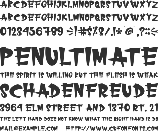 COMIC LOVERS font preview