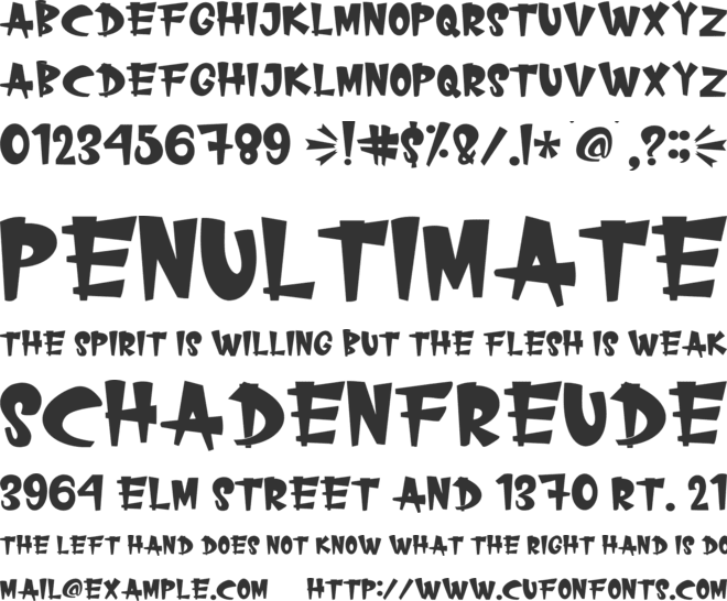 COMIC LOVERS font preview