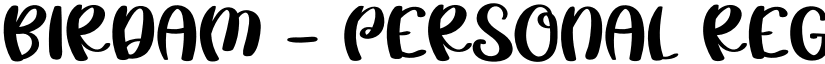 Birdam - PERSONAL font download