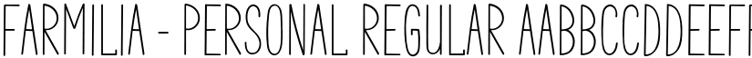 Farmilia - PERSONAl Regular font