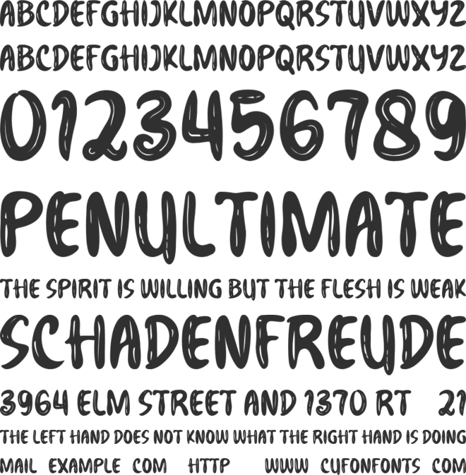 Hurry Before Gone font preview