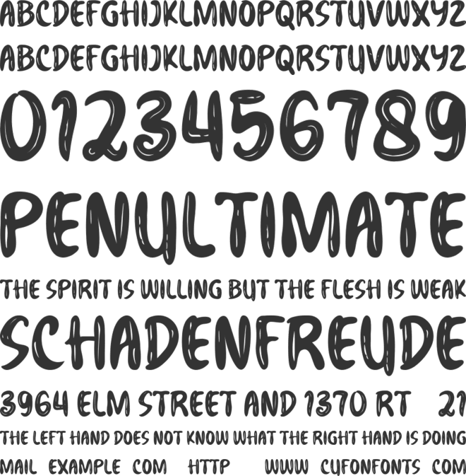 Hurry Before Gone font preview