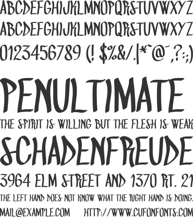 SURVEE CRE font preview