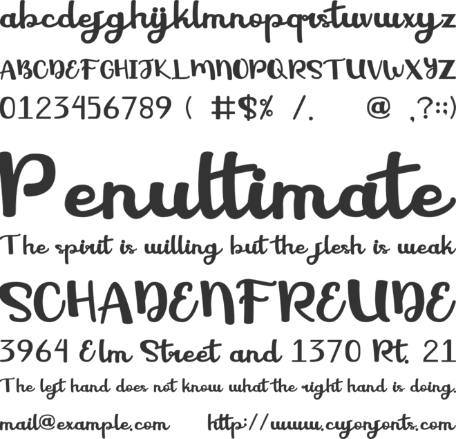 Hello World font preview