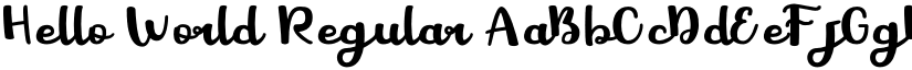 Hello World Regular font