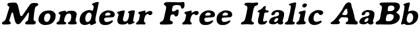 Mondeur Free Italic font