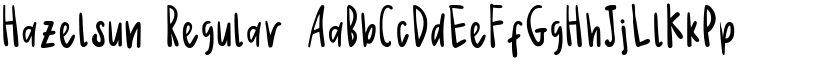 Hazelsun Regular font