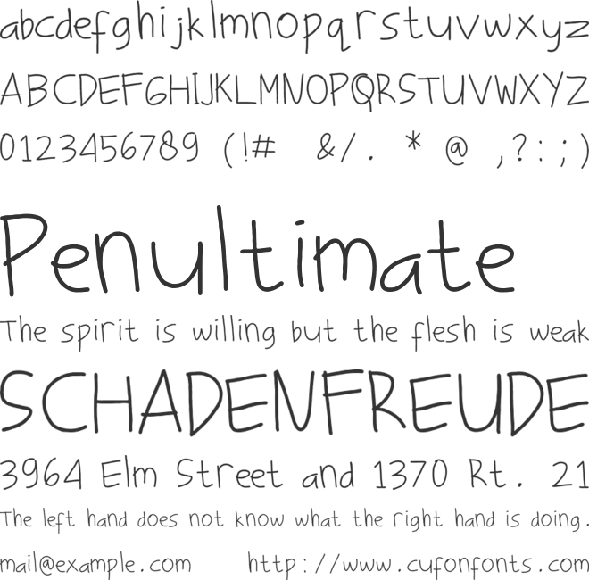 sanifla font preview