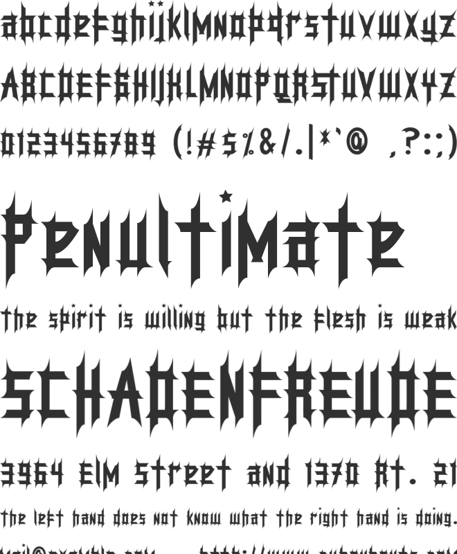 Strong Monsters font preview